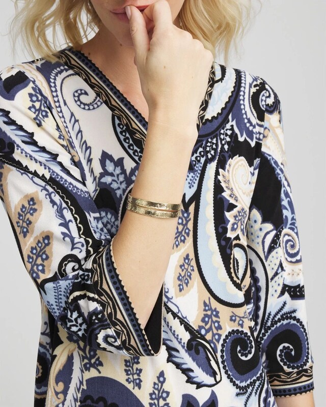 Travelers Paisley V-Neck Tunic - image 4
